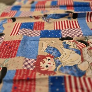 Beautiful Raggedy Ann Fabric And A Piece Of Stars Fabric.